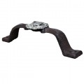 56150C - CAST IRON DRAWER PULL WITH SILVER HORSE SHOE CONCHO